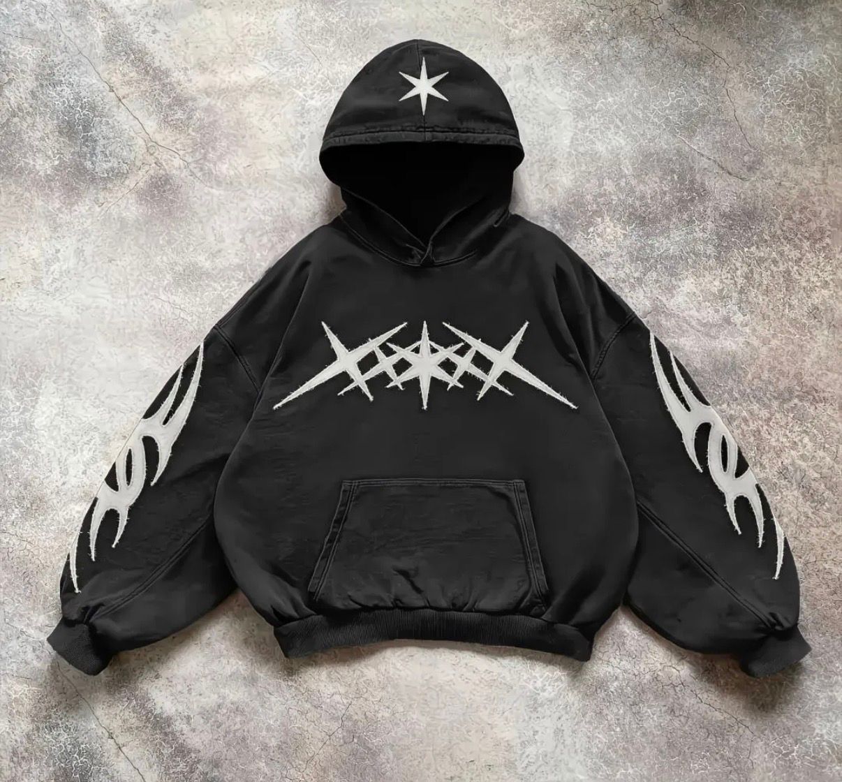 Y2K Star Patchwork Hoodie 2