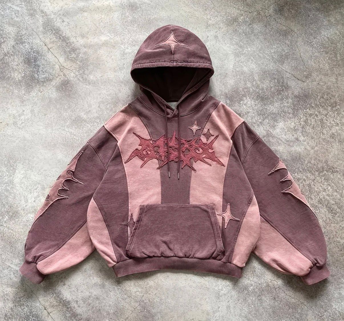 Y2K Star Patchwork Hoodie 3