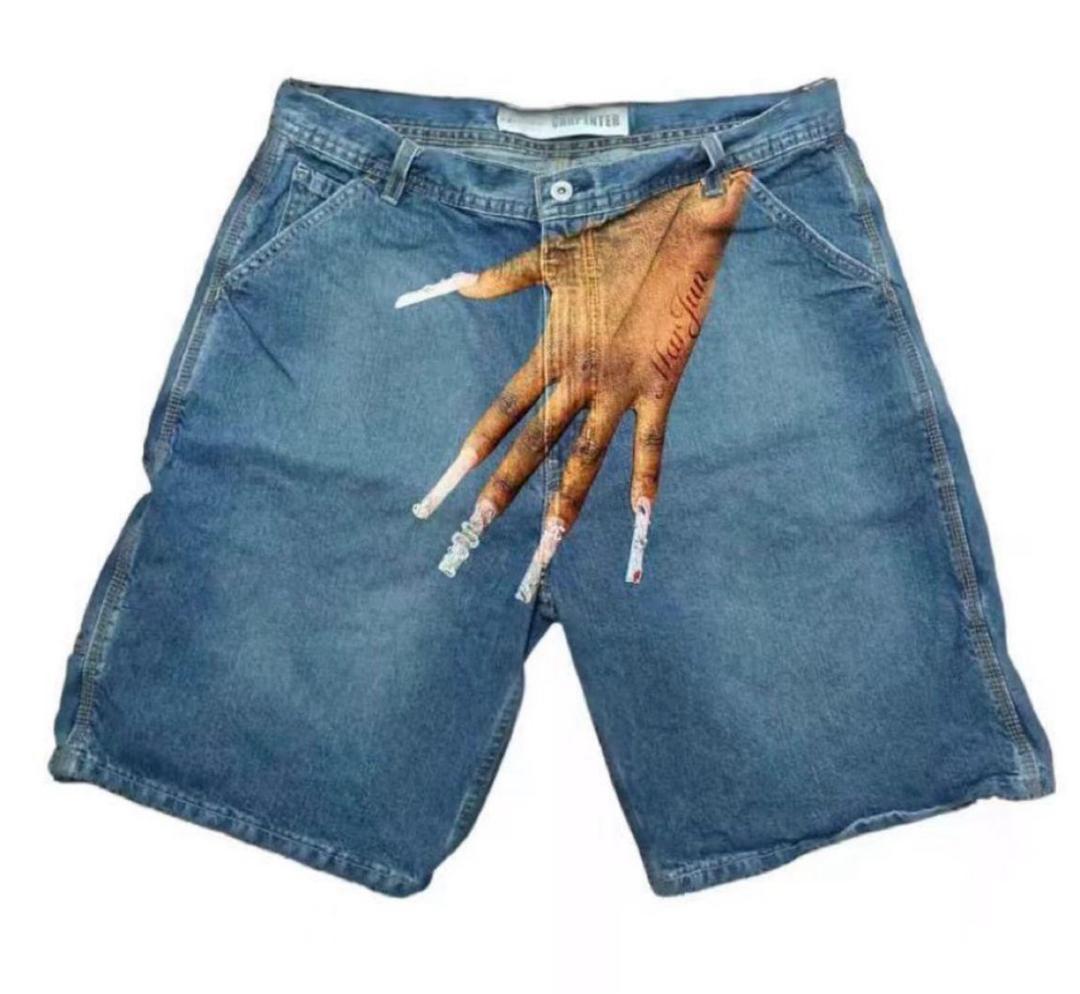 Volymoon Y2K Baggy Jean Shorts 4